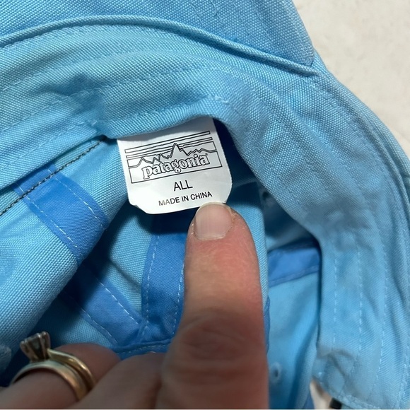 Patagonia Light Blue Snapback Baseball Hat Unisex - Picture 3 of 8